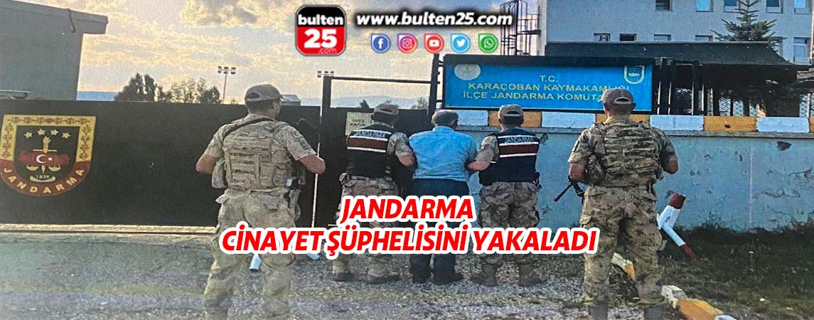 JANDARMA CİNAYET ŞÜPHELİSİNİ YAKALADI