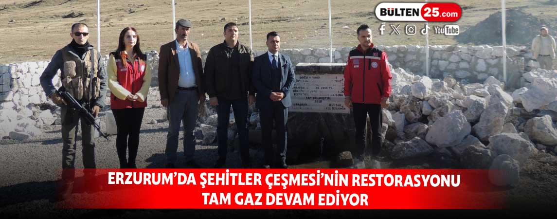 ERZURUM’DA ŞEHİTLER ÇEŞMESİ’NİN RESTORASYONU TAM GAZ DEVAM EDİYOR