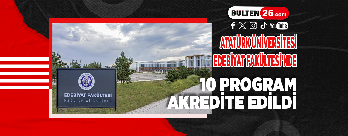 ATATÜRK ÜNİVERSİTESİ EDEBİYAT FAKÜLTESİ’NDE 10 PROGRAM AKREDİTE EDİLDİ