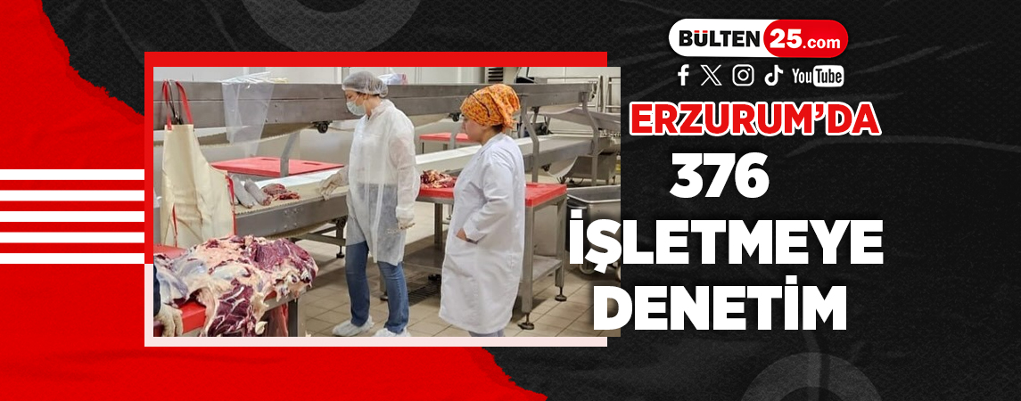 ERZURUM’DA 376 İŞLETMEYE DENETİM