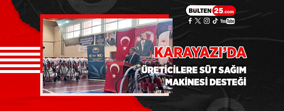 KARAYAZI'DA ÜRETİCİLERE SÜT SAĞIM MAKİNESİ DESTEĞİ