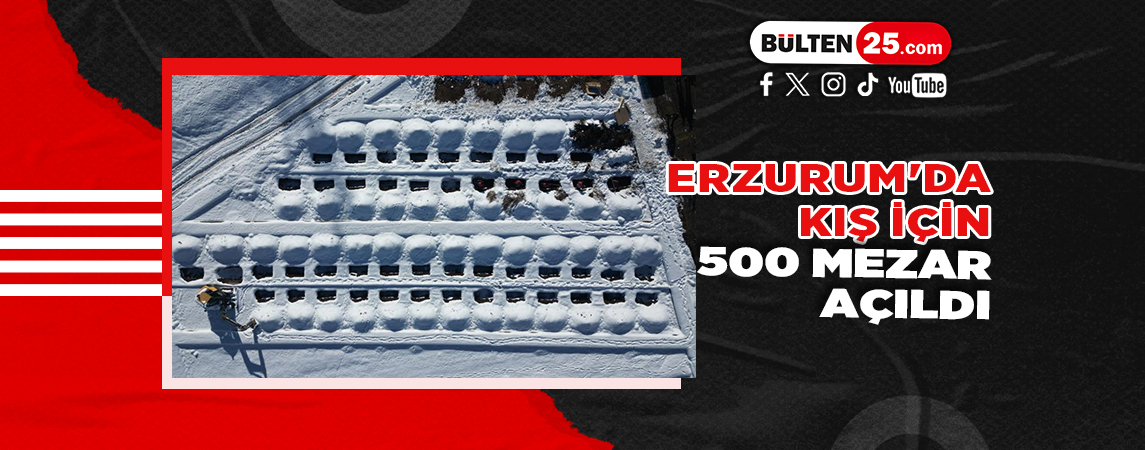 ERZURUM’DA KIŞ İÇİN 500 MEZAR AÇILDI