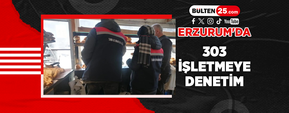 ERZURUM'DA 303 İŞLETMEYE DENETİM