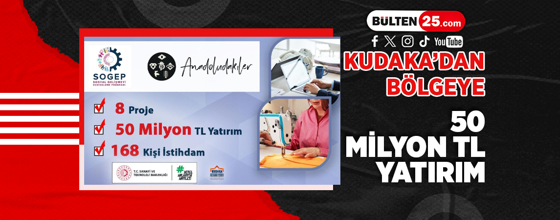 KUDAKA’DAN BÖLGEYE 50 MİLYON TL YATIRIM