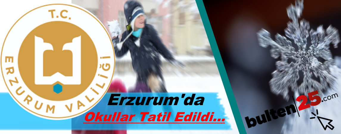 Erzurum'da Okullar Tatil Edildi