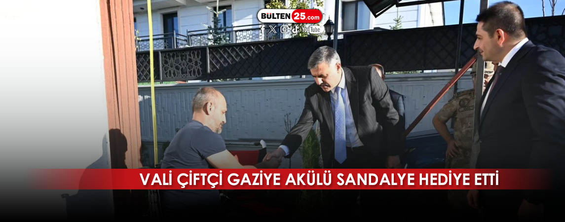 VALİ ÇİFTÇİ GAZİYE AKÜLÜ SANDALYE HEDİYE ETTİ