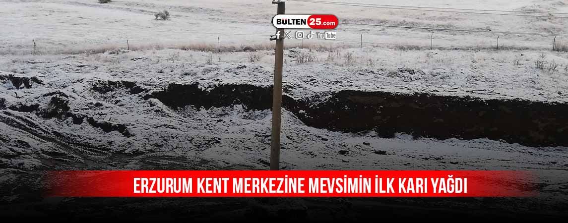 ERZURUM KENT MERKEZİNE MEVSİMİN İLK KARI YAĞDI