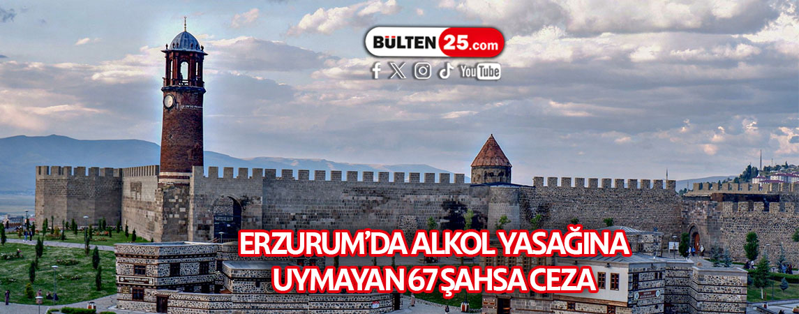 ERZURUM’DA ALKOL YASAĞINA UYMAYAN 67 ŞAHSA CEZA