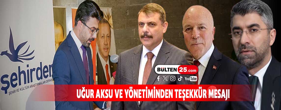 UĞUR AKSU VE YÖNETİMİNDEN TEŞEKKÜR MESAJI