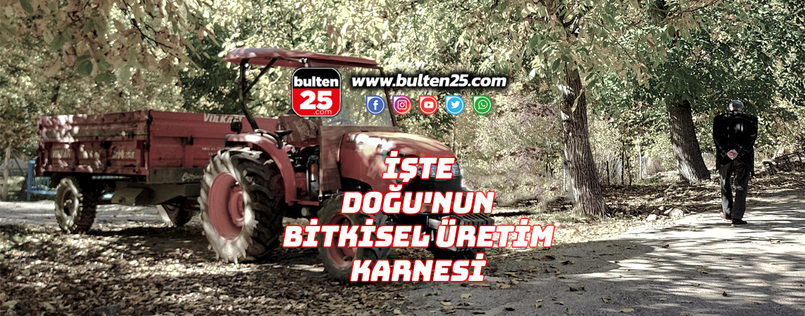İŞTE DOĞU'NUN BİTKİSEL ÜRETİM KARNESİ