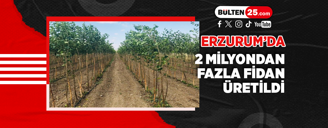 ERZURUM’DA 2 MİLYONDAN FAZLA FİDAN ÜRETİLDİ