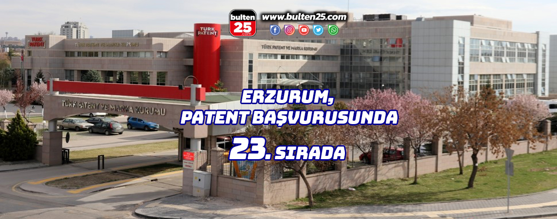 ERZURUM, PATENT BAŞVURUSUNDA 23. SIRADA