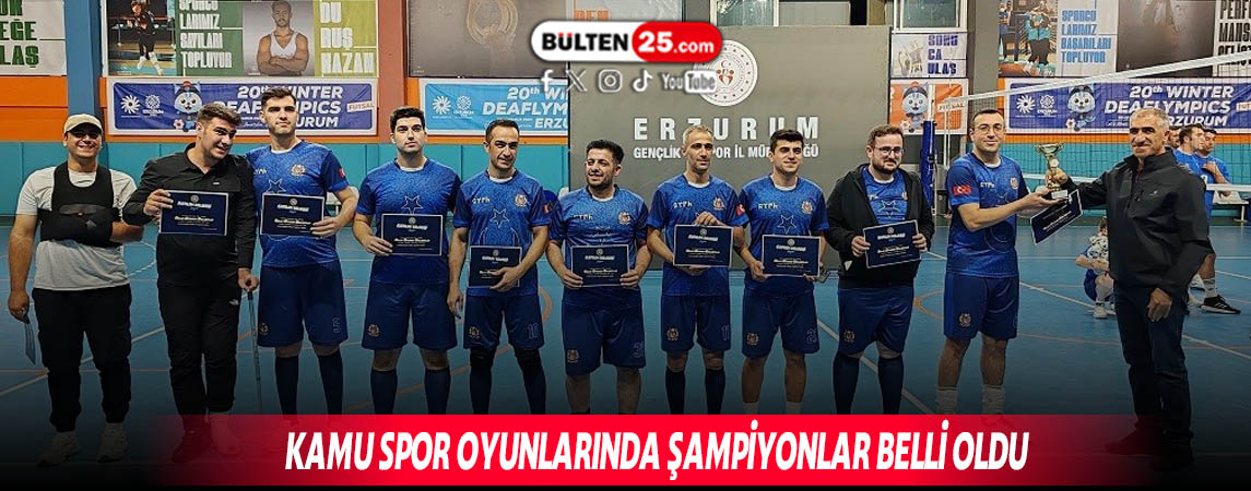 KAMU SPOR OYUNLARINDA ŞAMPİYONLAR BELLİ OLDU