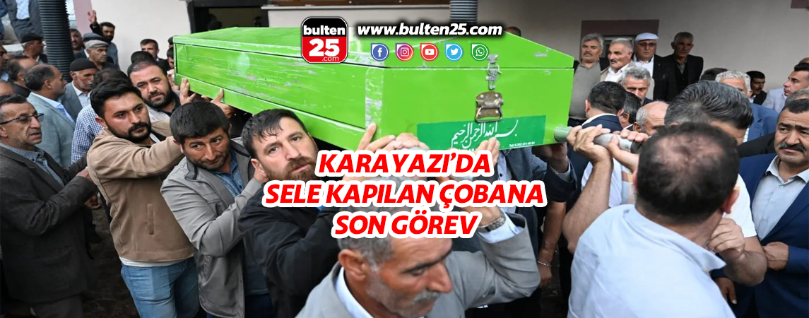 KARAYAZI’DA SELE KAPILAN ÇOBANA SON GÖREV