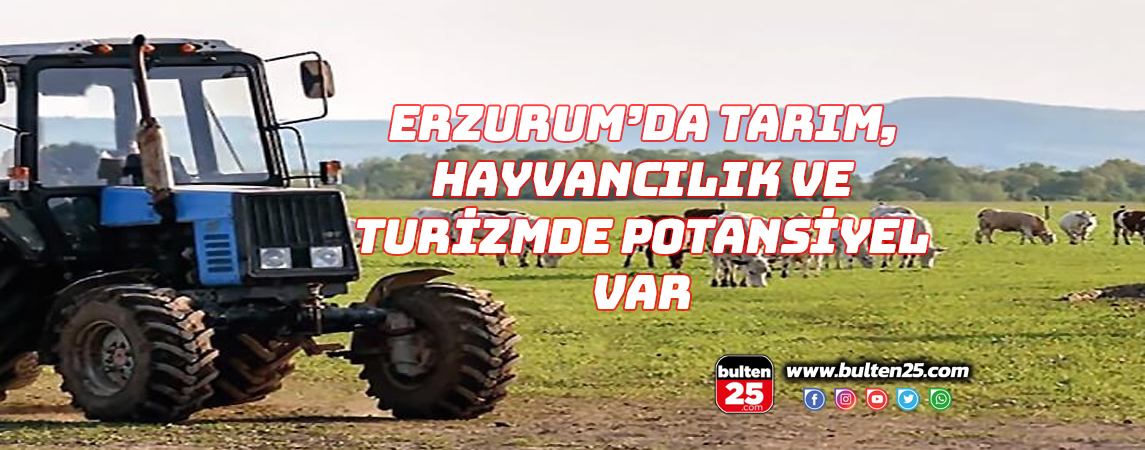 ERZURUM’DA TARIM, HAYVANCILIK VE TURİZMDE POTANSİYEL VAR
