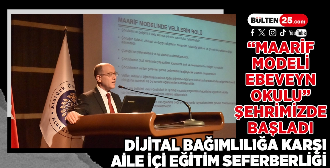 “MAARİF MODELİ EBEVEYN OKULU” ŞEHRİMİZDE BAŞLADI: DİJİTAL BAĞIMLILIĞA KARŞI AİLE İÇİ EĞİTİM SEFERBERLİĞİ