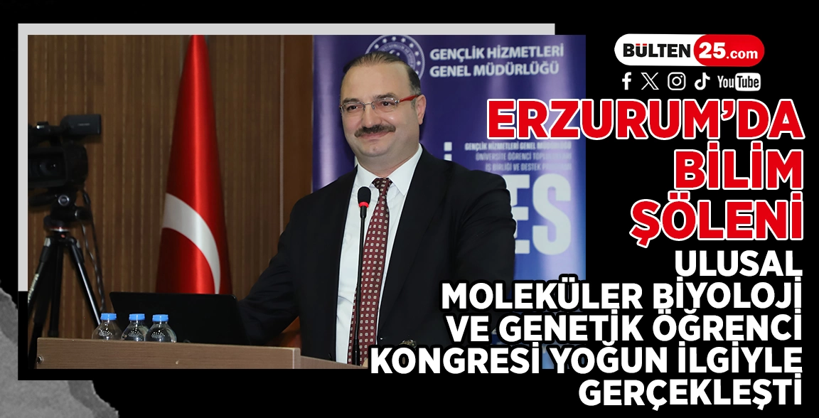 ERZURUM’DA BİLİM ŞÖLENİ: ULUSAL MOLEKÜLER BİYOLOJİ VE GENETİK ÖĞRENCİ KONGRESİ YOĞUN İLGİYLE GERÇEKLEŞTİ