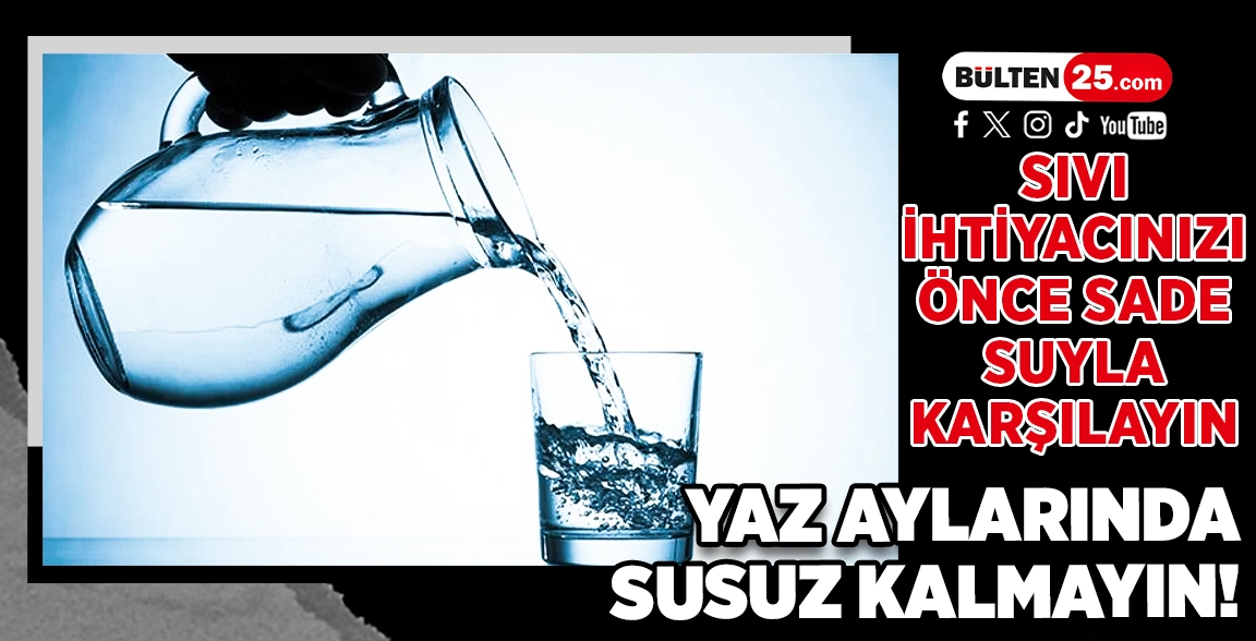 SIVI İHTİYACINIZI ÖNCE SADE SUYLA KARŞILAYIN: YAZ AYLARINDA SUSUZ KALMAYIN!