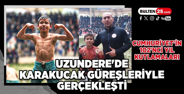 Cumhuriyet'in 102'nci Yıl Kutlamaları Uzundere'de Karakucak Güreşleriyle Gerçekleşti