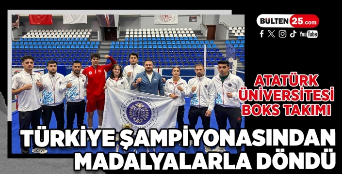 Atatürk Üniversitesi Boks Takımı Türkiye Şampiyonasından Madalyalarla Döndü