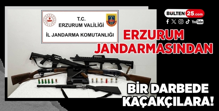 Erzurum Jandarması’ndan Bir Darbede Kaçakçılara!