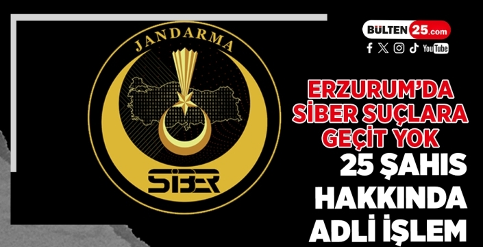 Erzurum’da Siber Suçlara Geçit Yok: 25 Şahıs Hakkında Adli İşlem