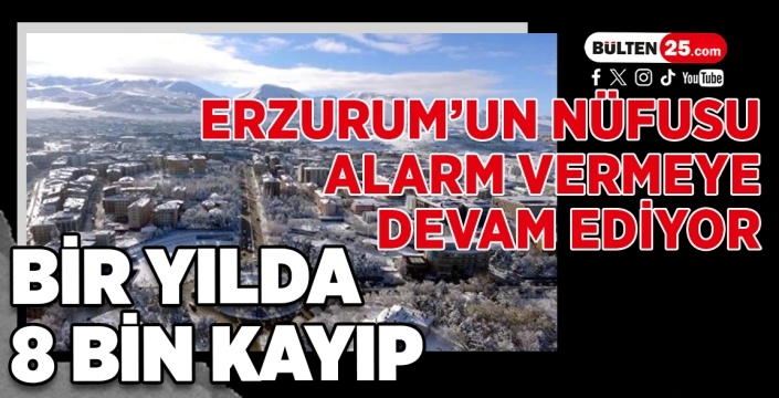 Erzurum’un Nüfusu Alarm Vermeye Devam Ediyor: Bir Yılda 8 Bin Kayıp
