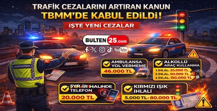 Trafik Cezalarını Artıran Kanun TBMM’de Kabul Edildi: İşte Yeni Cezalar