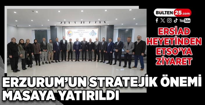ERSİAD Heyetinden ETSO’ya Ziyaret: Erzurum’un Stratejik Önemi Masaya Yatırıldı