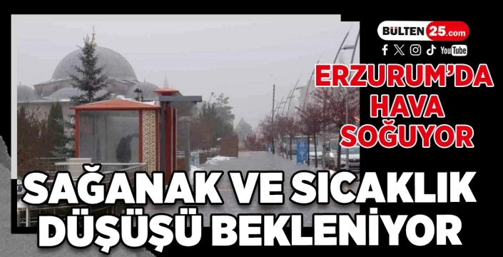 Erzurum’da Hava Soğuyor: Sağanak ve Sıcaklık Düşüşü Bekleniyor