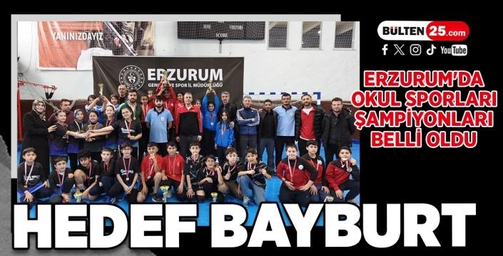 Erzurum'da Okul Sporları Şampiyonları Belli Oldu: Hedef Bayburt