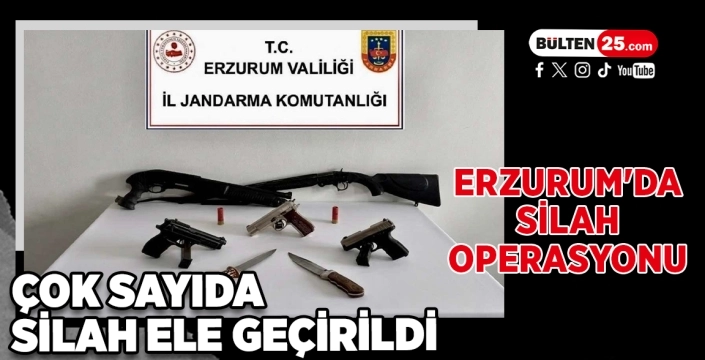 Erzurum'da Silah Operasyonu: Çok Sayıda Silah Ele Geçirildi