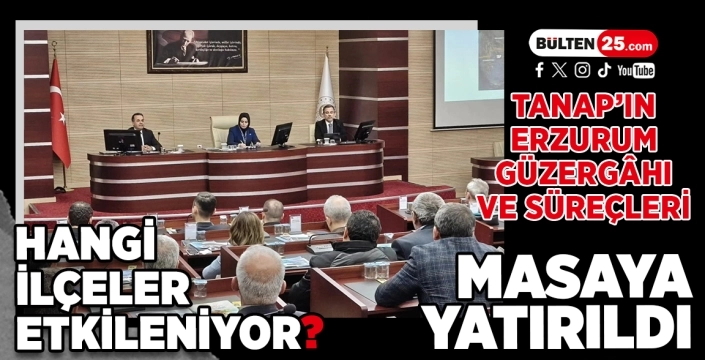 TANAP’ın Erzurum Güzergâhı ve Süreçleri Masaya Yatırıldı