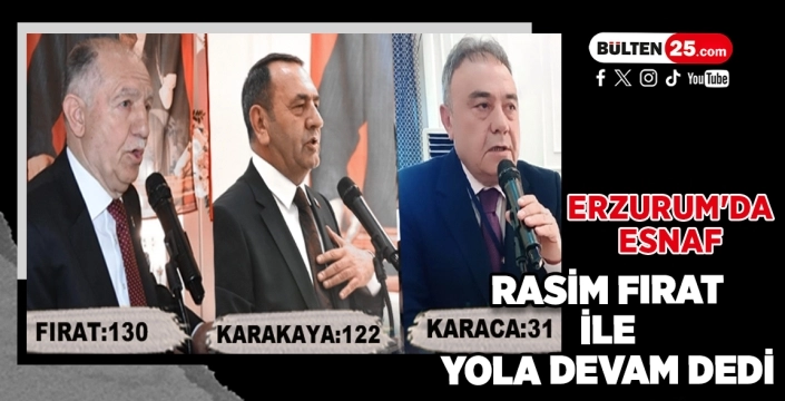 Erzurum'da Esnaf, Rasim Fırat ile Yola Devam Dedi