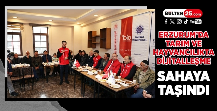 Erzurum’da Tarım ve Hayvancılıkta Dijitalleşme Sahaya Taşındı