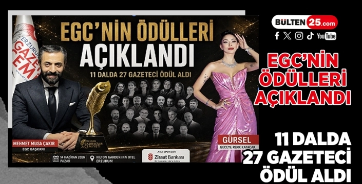 EGC’nin ödülleri açıklandı… 11 dalda 27 gazeteci ödül aldı…