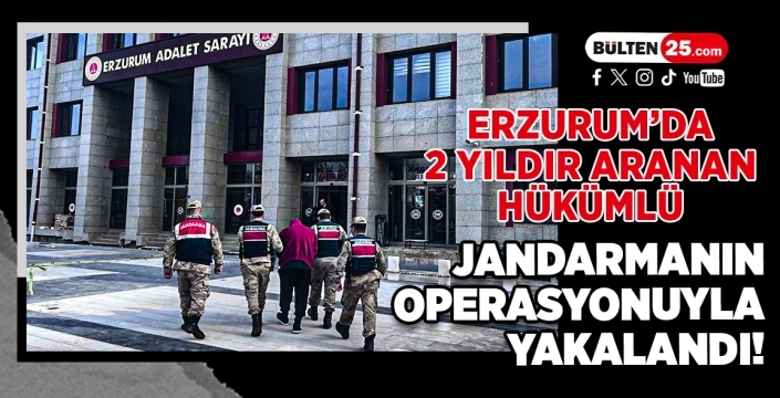 Erzurum’da 2 Yıldır Aranan Hükümlü Jandarmanın Operasyonuyla Yakalandı!