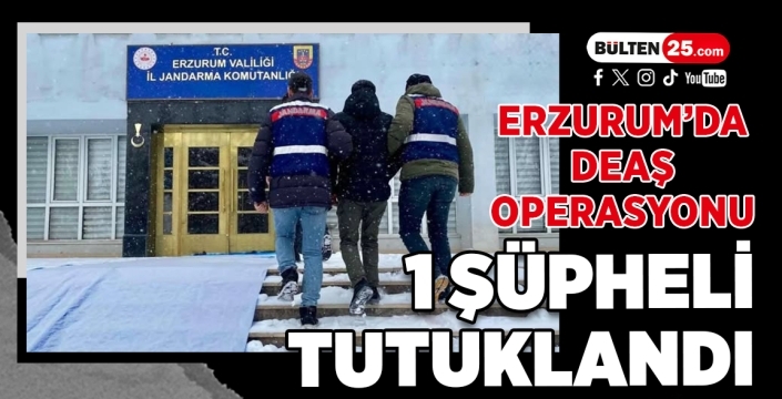 Erzurum’da DEAŞ Operasyonu: 1 Şüpheli Tutuklandı