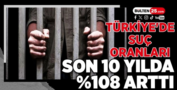 Türkiye'de Suç Oranları Son 10 Yılda %108 Arttı